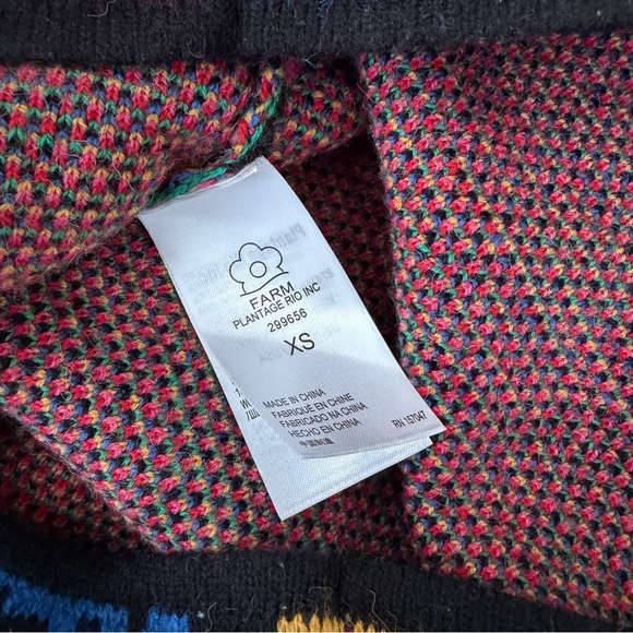 ANTHROPOLOGIE FARM RIO TROPICAL GARDEN SWEATER DRESS- SIZE X-SMALL - Picture 5 of 8